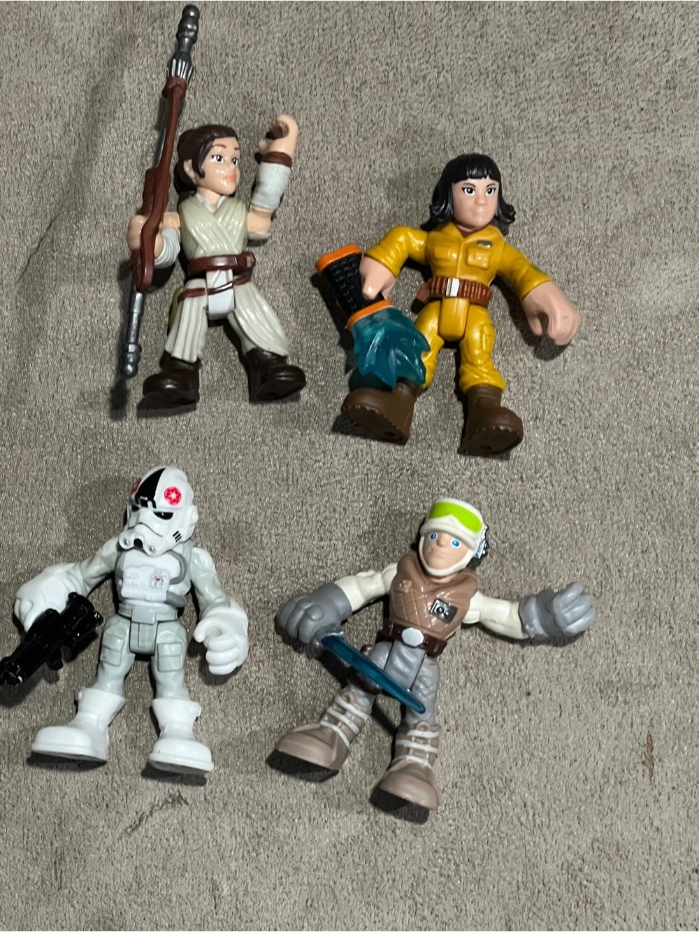Star Wars Imaginext Galactic heroes Figures Lot Rey Stormtrooper Rose Luke